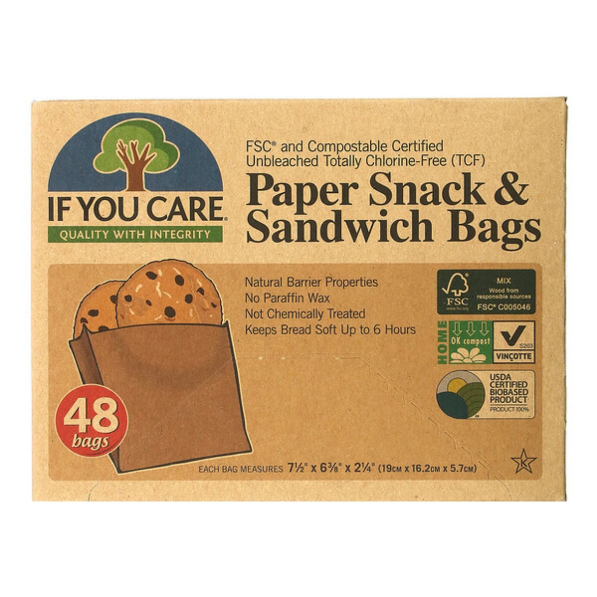 If You Care Paper Snack & Sandwich Bags