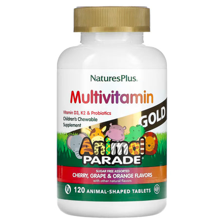 NaturesPlus Animal Parade GOLD children’s multivitamin 120 chewable tablets