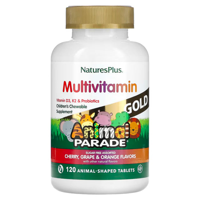 NaturesPlus Animal Parade GOLD children’s multivitamin 120 chewable tablets